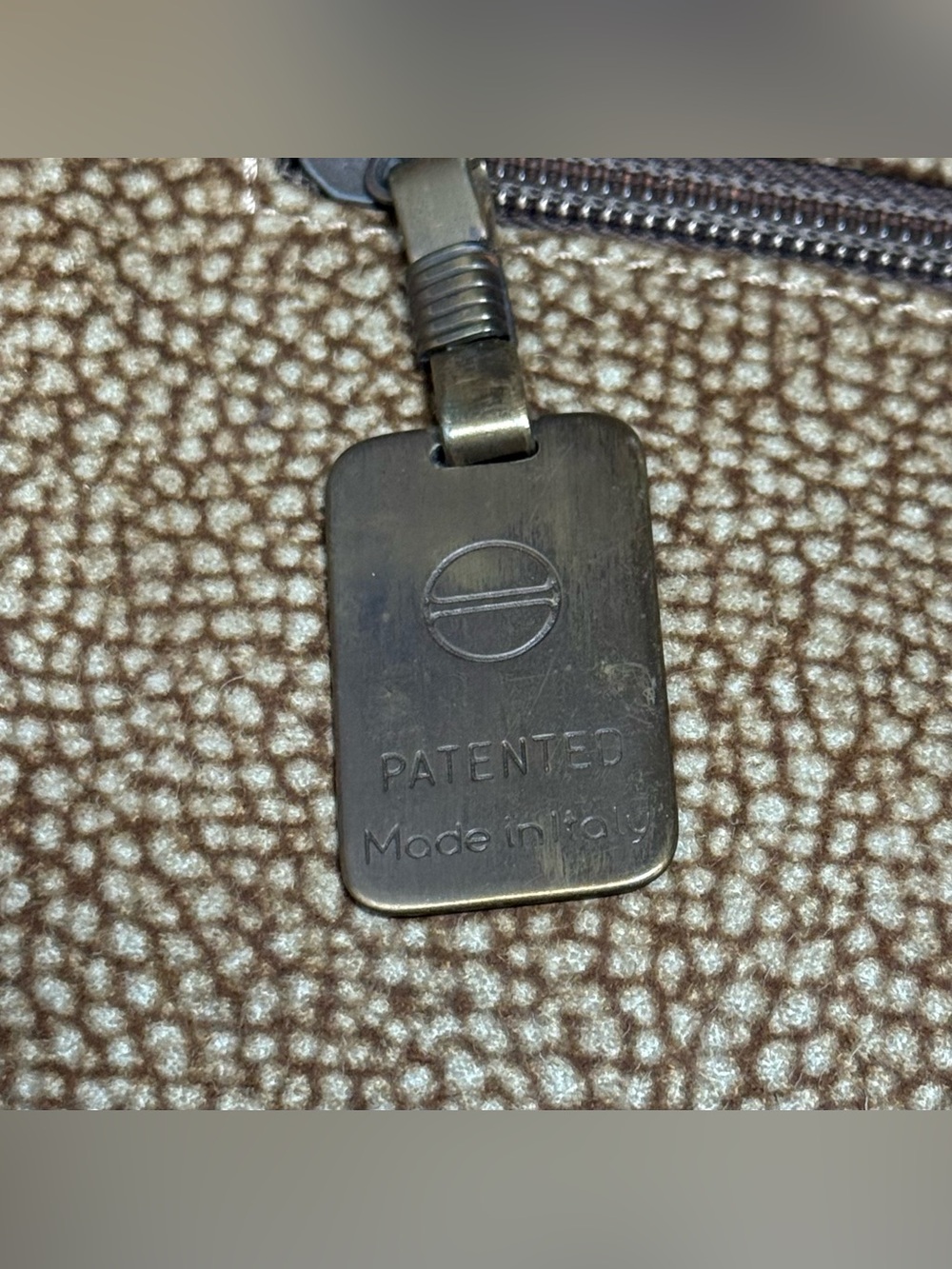 Rare Vintage Borbonese Redwall Partridges Eye Textured Sling Bag - Made in Italy - Picture 8 of 10